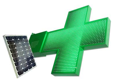 CROIX DE PHARMACIE SOLAR LED 800