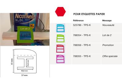 STOP RAYON POUR ETIQUETTE PAPIER R