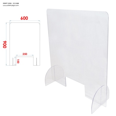 PLEXI 5 mm PROTECTION 60 x 90 cm - PHARMACIE