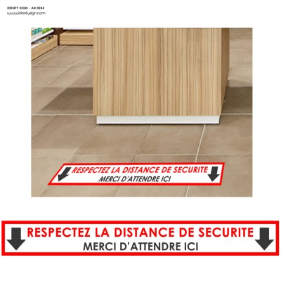 BANDE ADHÉSIVE SOL AVEC INSCRIPTION R/G