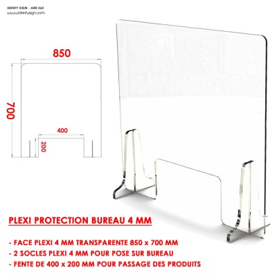 PLEXI 4 mm PROTECTION 85 x 70 cm - ACCUEIL