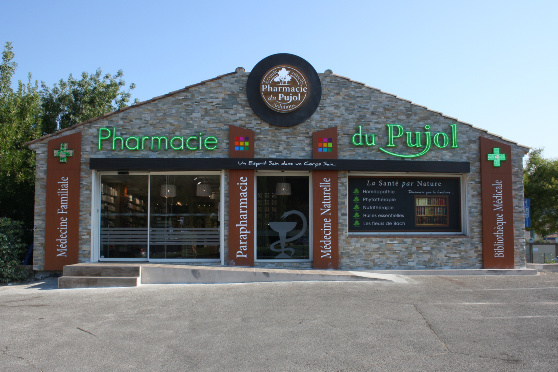 ENSEIGNE FACADE PHARMACIE DU PUJOL AURIOL