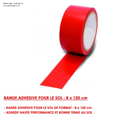 BANDE ADHÉSIVE AUTOCOLLANTE SOL : ROUGE