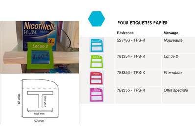 STOP RAYON POUR ETIQUETTE PAPIER B