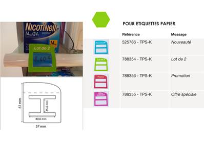 STOP RAYON POUR ETIQUETTE PAPIER V