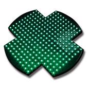 MINI CROIX A LED 35 SIMPLE FACE - VERTE